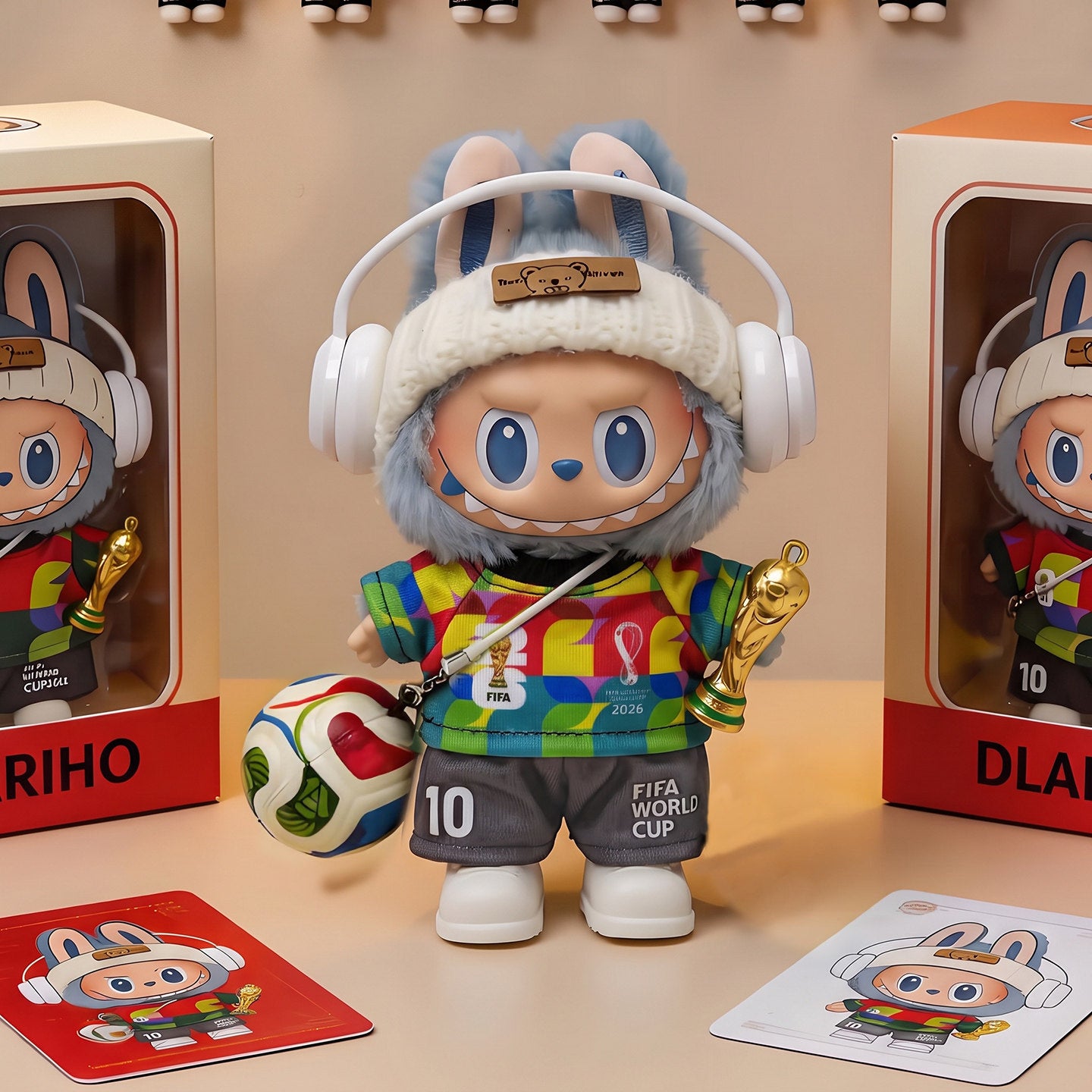 Labubu 2026 Football Outfit Set,Clothes Only