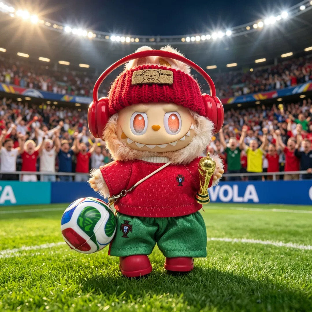 Labubu Portugal Football Outfit Set,Clothes Only
