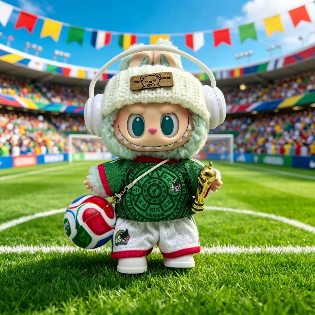 Labubu Mexico Football Outfit Set,Clothes Only