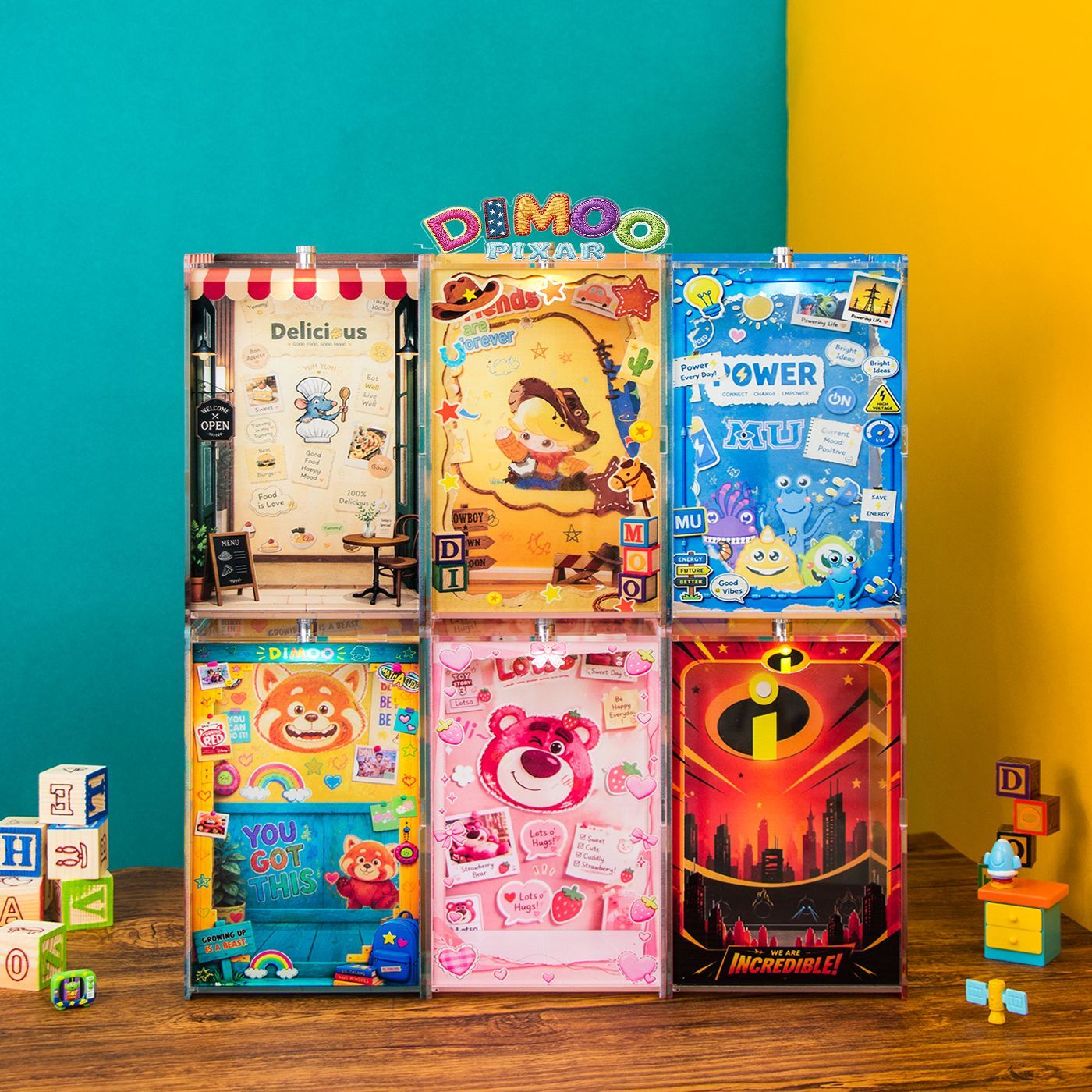 Display Case for DIMOO x PIXAR Series Blind Box Figures