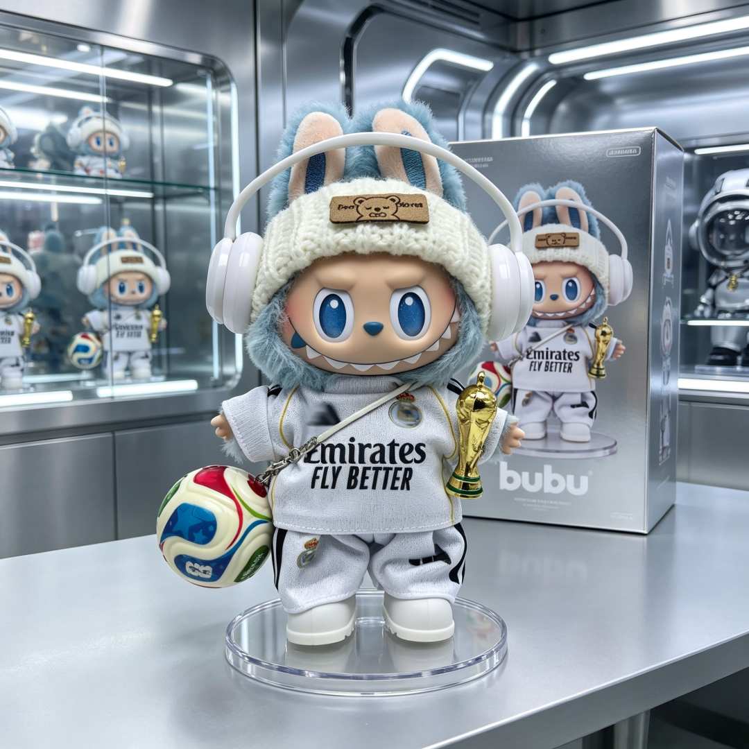 Labubu Real Madrid CF Football Outfit Set,Clothes Only