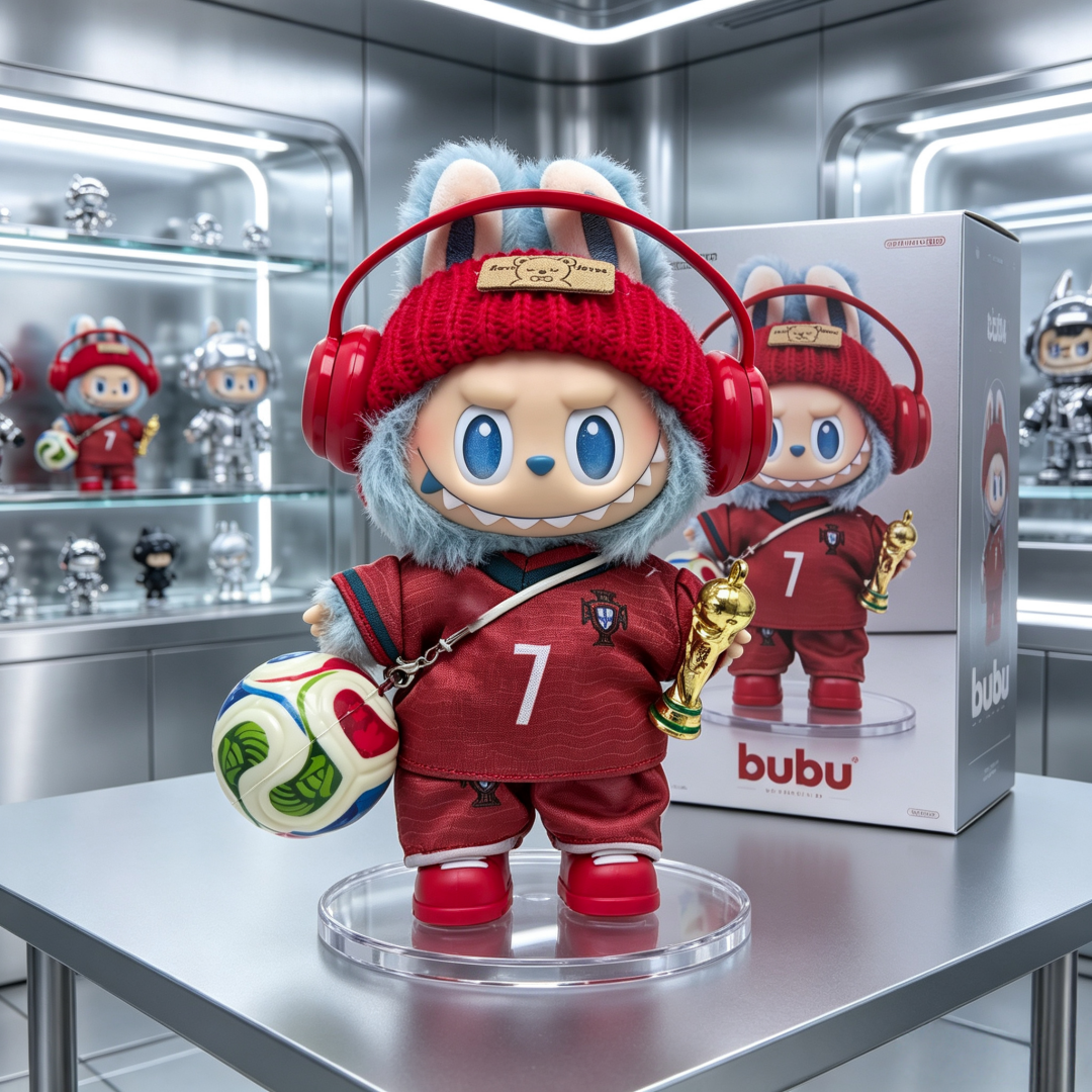 Labubu Portugal #7 Football Outfit Set,Clothes Only