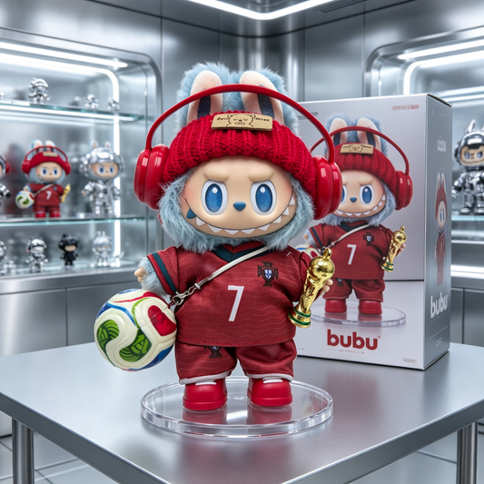 Labubu Portugal #7 Football Outfit Set,Clothes Only