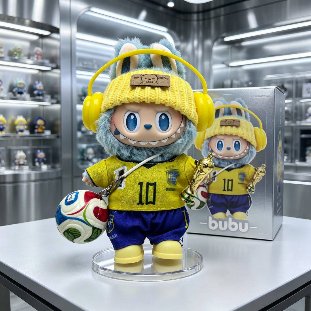 Labubu Brazil #10 Neymar Football Outfit Set,Clothes Only