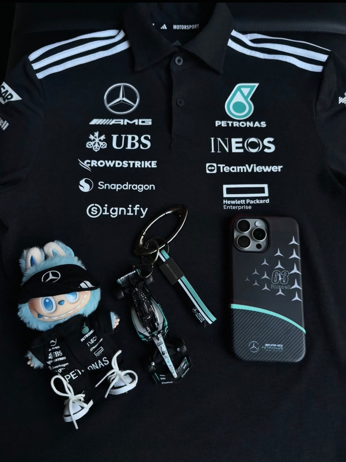 Labubu F1 Racing Suit Clothes Set – Mercedes-AMG F1 Team