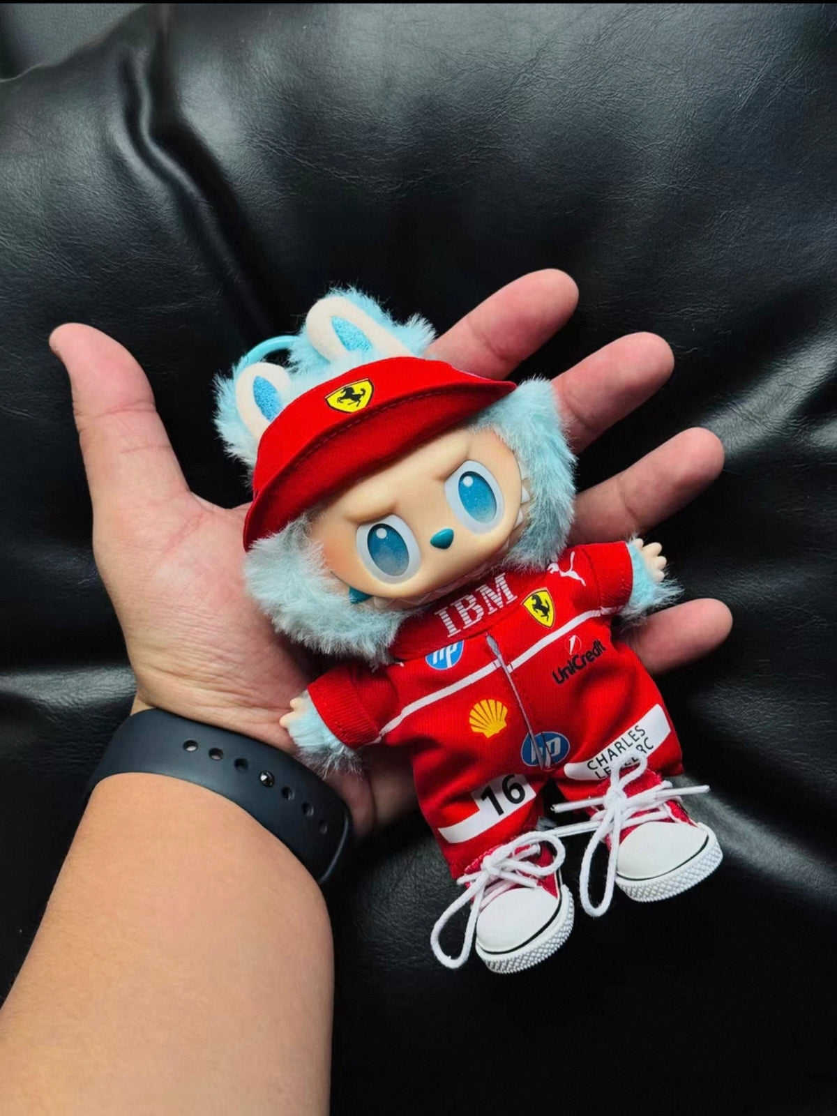 Labubu F1 Racing Suit Clothes Set – Ferrari SF25 #16 Leclerc