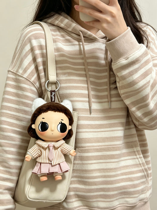 Nyota Clothes Where Moments Meet Outfit - Pink Stripe JK